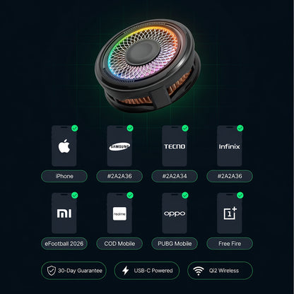 DCZ RGB Wireless 15W Charging Cooler